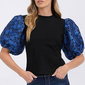 NWT ROSY COLOR BLOCK BLOUSE TOP